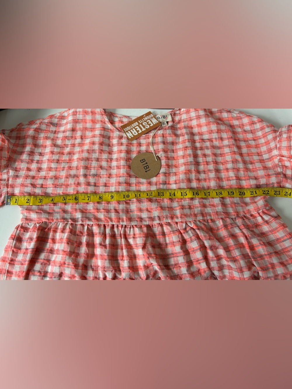 NWT BIBI STILL SPINNING RUFFLED HEM SHORT SLEEVE TIERED RUFFLE DRESS. XL - Picture 10 of 10